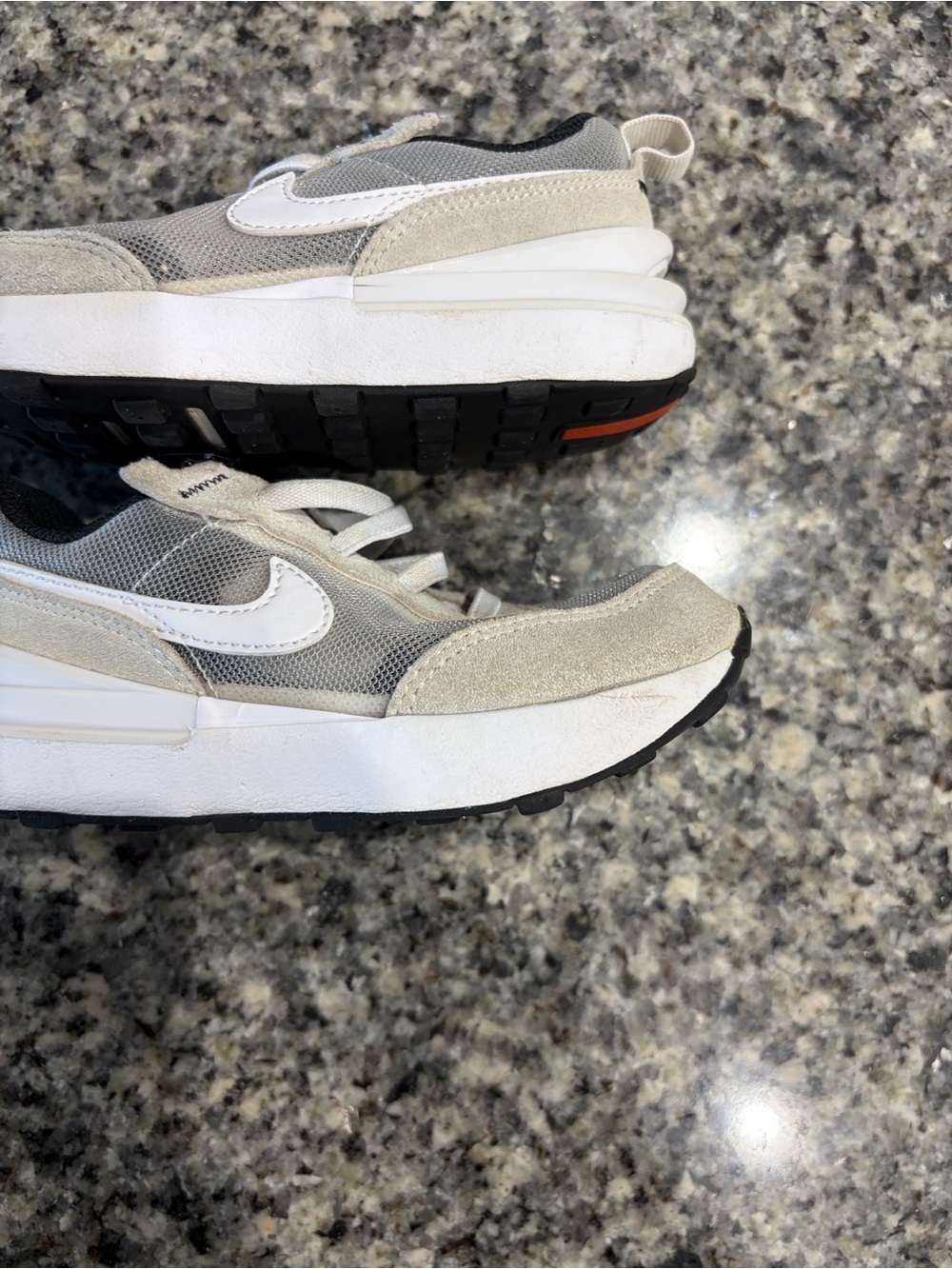 Nike Kids Gray and White Sneakers - Picture 9 of 11